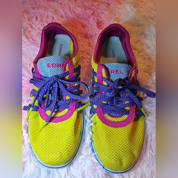 Sorel ' Yellow and Pink Sneakers - Picture 2 of 10